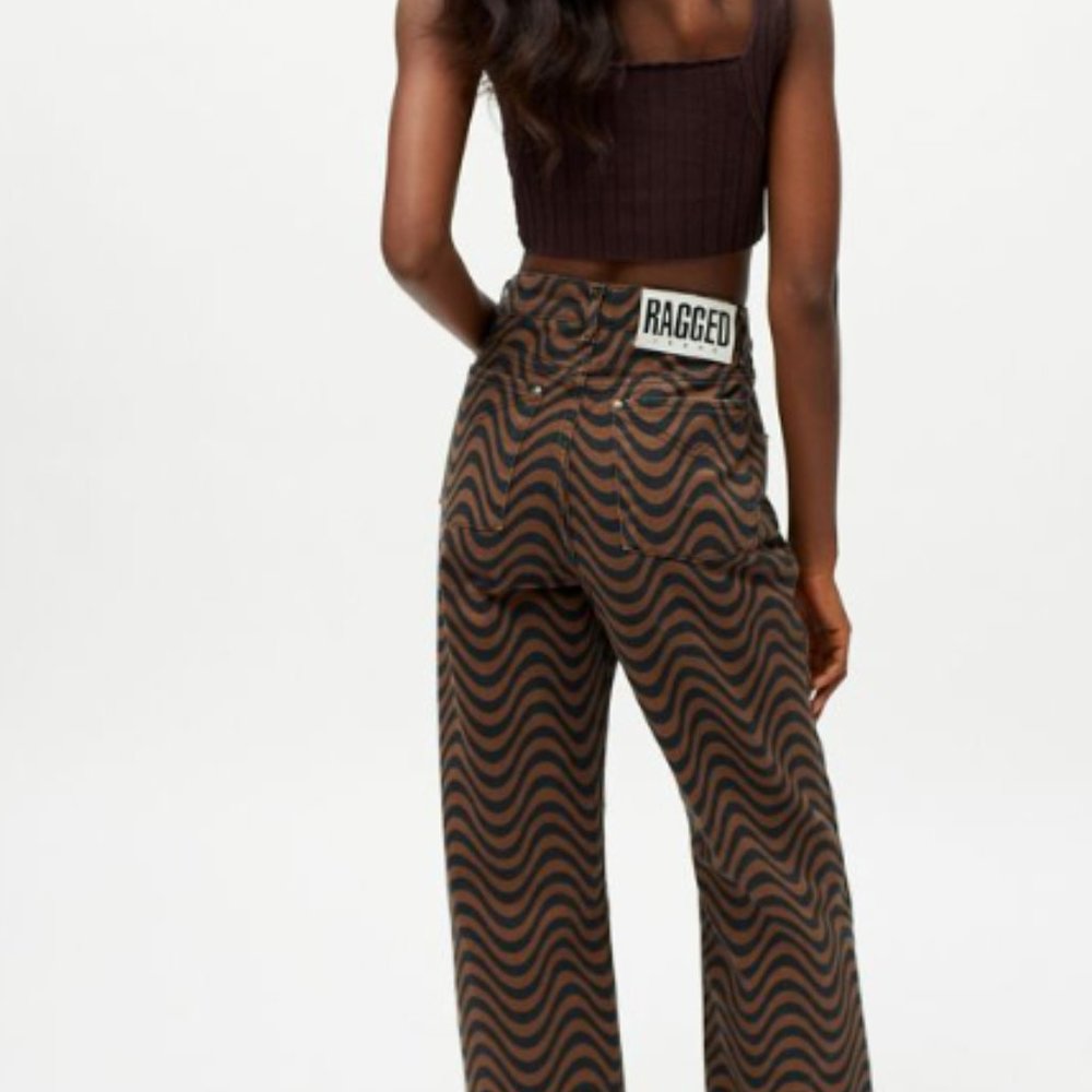 The Ragged Priest Wave Printed Jean